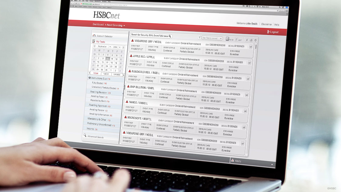 HSBCnet Asset Servicing