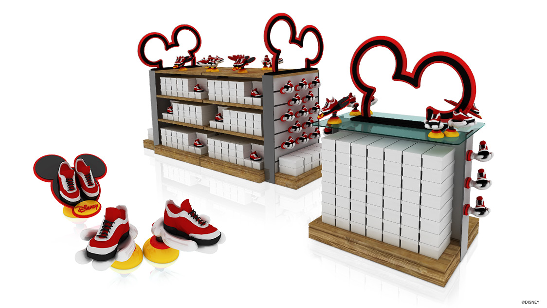 Mickey Shoe Display