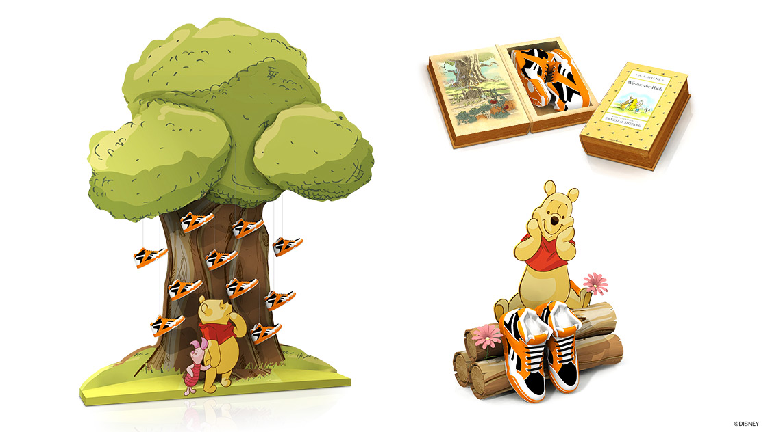 Winnie the Pooh Shoe Display