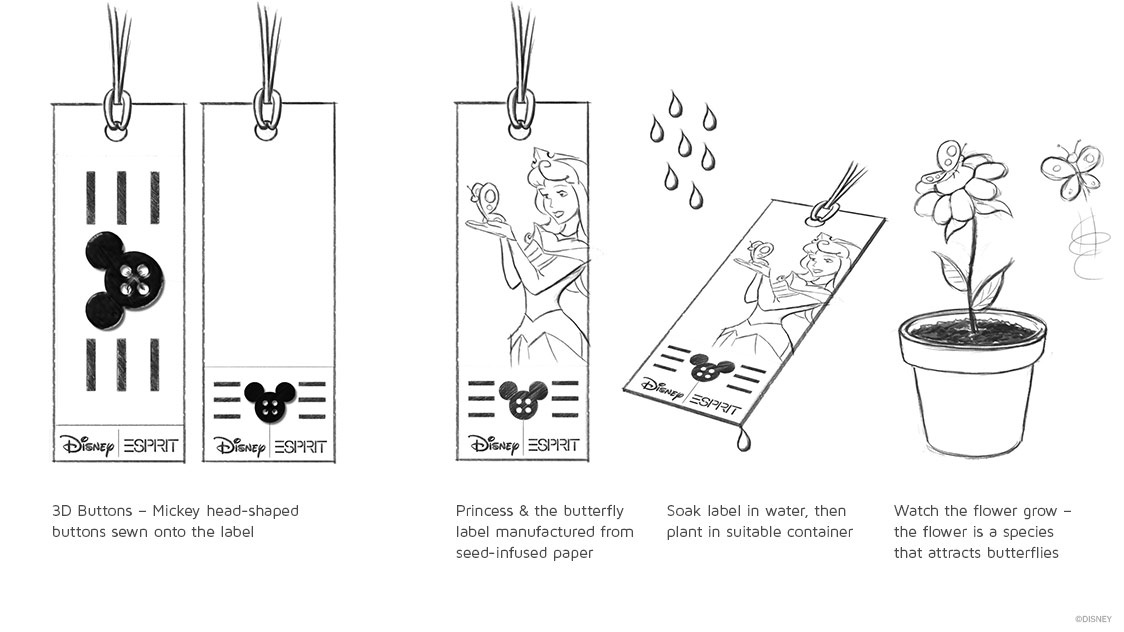 Esprit Disney Princess flower label
