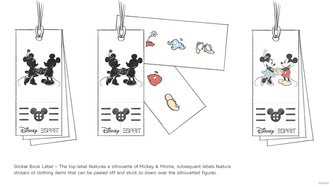 Esprit Disney Mickey & Minnie sticker label